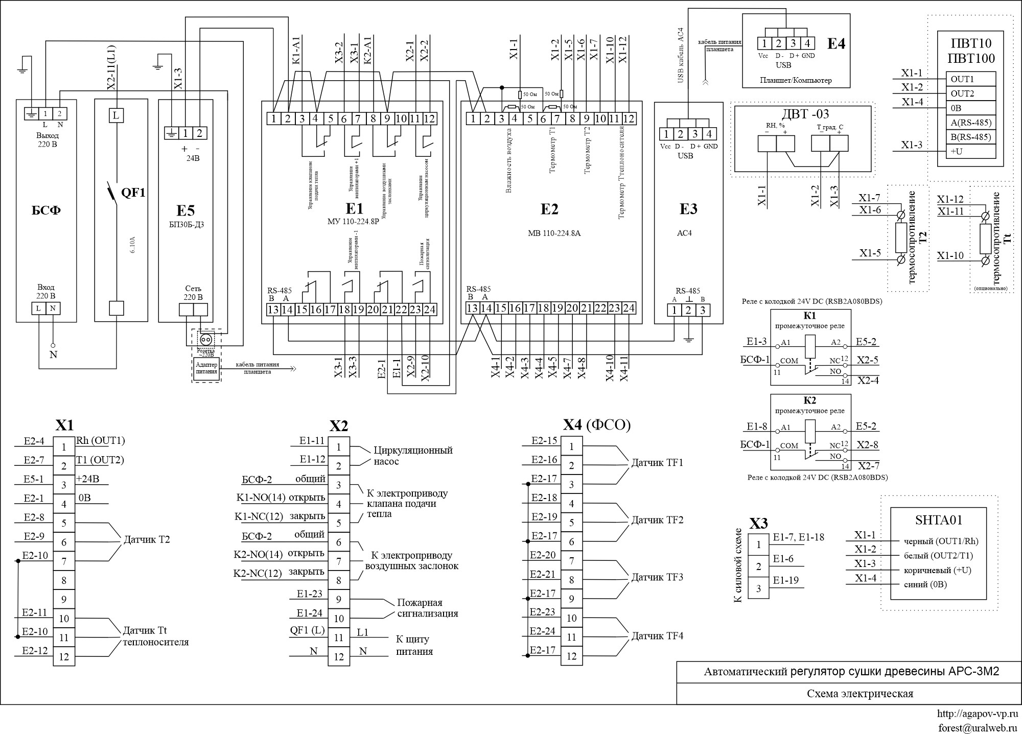Регулятор АРС-3. Описание электрической схемы АРС-3М2 - Технология сушки  древесины и автоматика для сушильной камеры